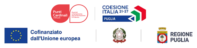 Loghi dei finanziatori: Punti Cardinali for Work: Punti di orientamento per la formazione e il lavoro